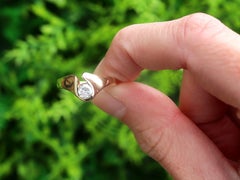 Vintage 0.30ct Diamond Solitaire Ring in 18k Yellow Gold, Circa 1960