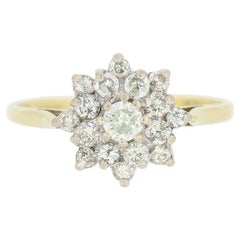 Vintage 0.35 Carat Diamond Daisy Cluster Ring