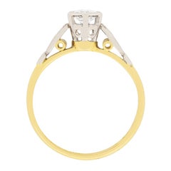 Vintage 0.35 Carat Diamond Solitaire Engagement Ring, circa 1950s