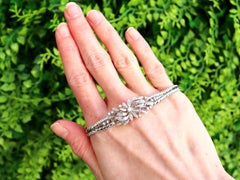 Vintage 0.40 Carat Diamond and 18k White Gold Bracelet Circa 1950