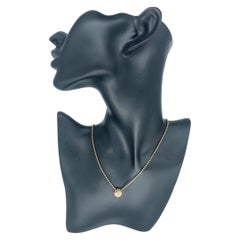 Vintage 0.40 carat Diamond Bezel Set Ball Pendant Necklace 14 karat Gold