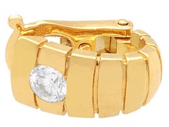 Vintage 0.40 Carat Diamond and 18k Yellow Gold Earrings, circa 1980