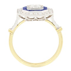 Vintage 0.40ct Diamond and Sapphire Cluster, c.1980s