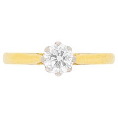 Vintage 0.40ct Diamond Solitaire Engagement Ring, c.1982