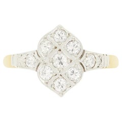 Vintage 0.45ct Diamond Cluster Ring, c.1950s