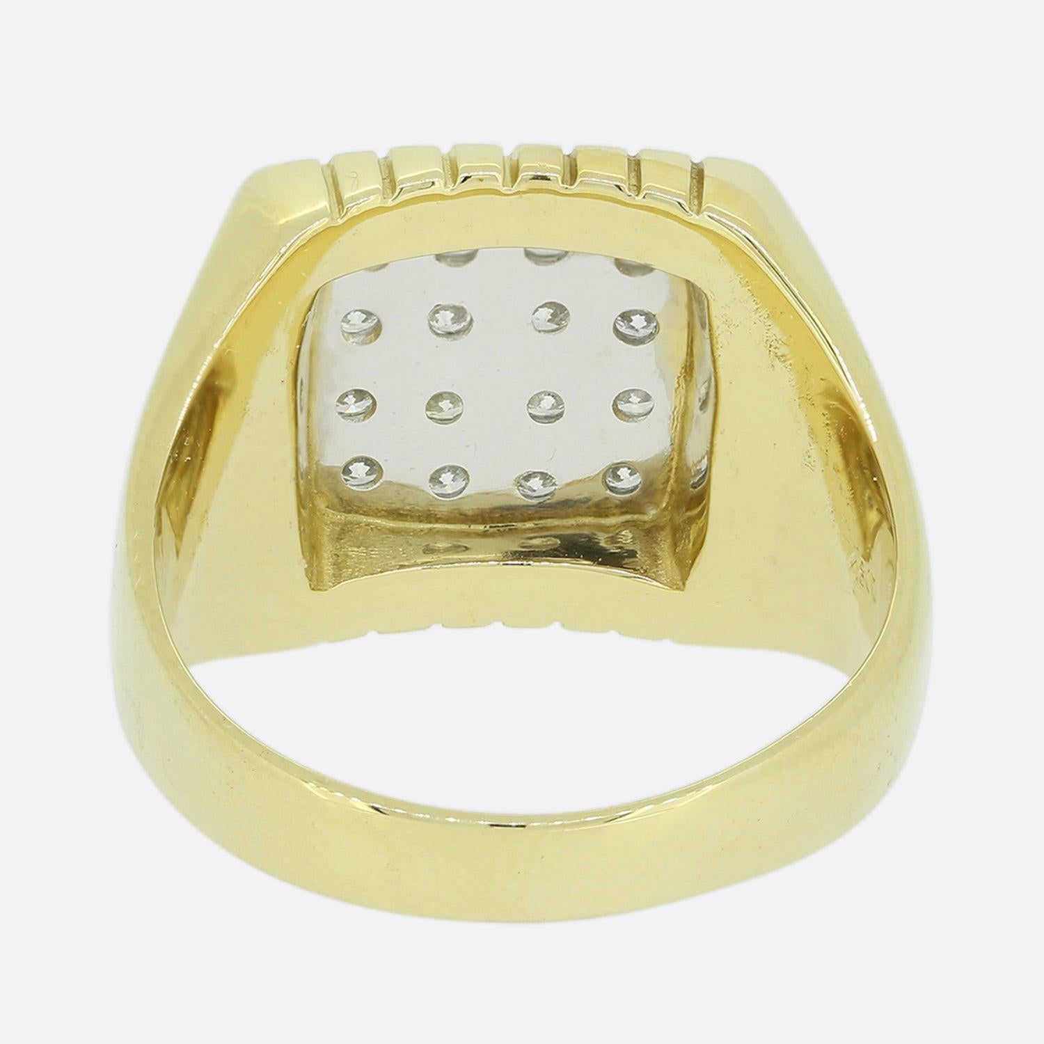 Vintage 0.48 Karat Diamant-Cluster-Ring mit Diamanten (Brillantschliff) im Angebot