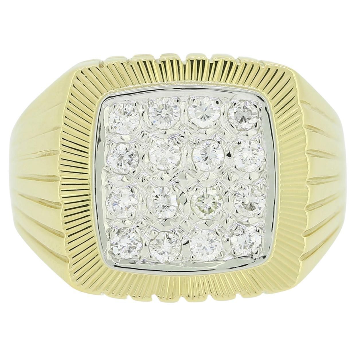 Vintage 0.48 Carat Diamond Cluster Ring