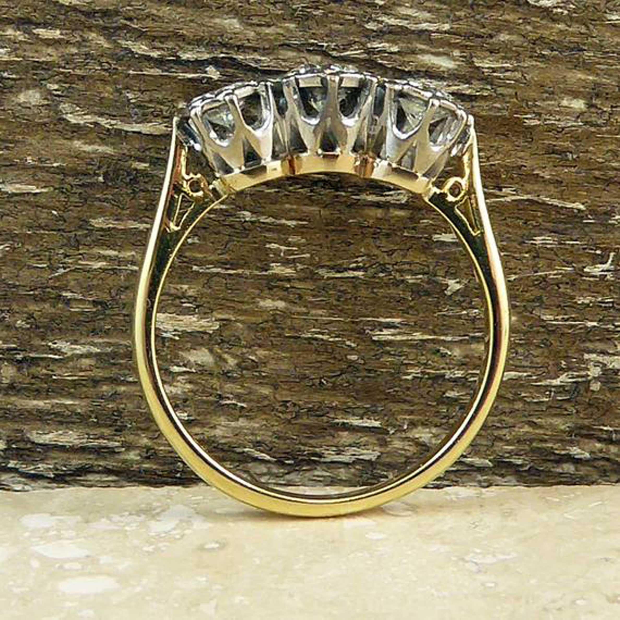 vintage 3 stone ring mountings
