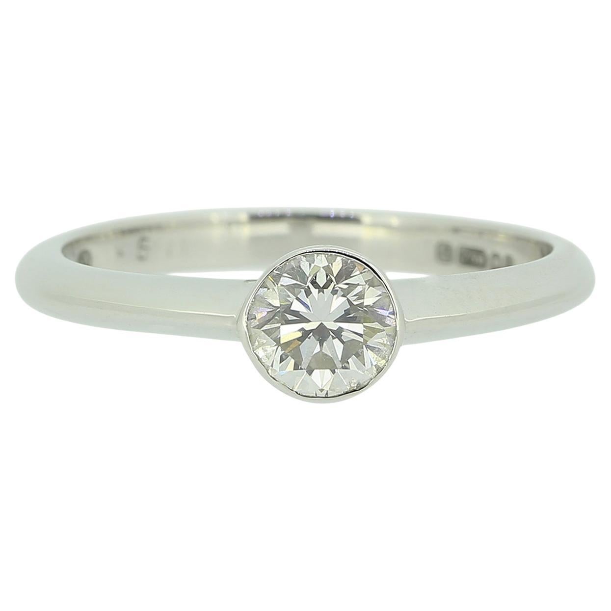 Anillo solitario de diamantes vintage de 0,50 quilates