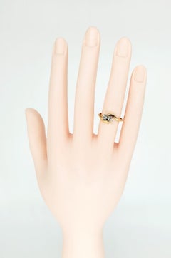 Vintage 0.50 Carat Old Mine Diamonds 18k Gold Ring
