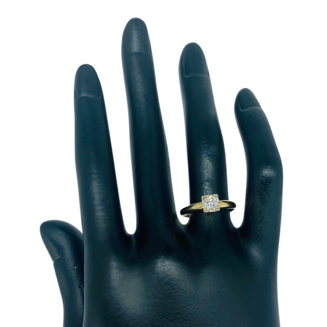 Vintage 0.50 Carat Round Diamond Engagement Ring 14k Gold. Le diamant central est de haute qualité et est un diamant naturel. La bague est de taille 7 et pèse 2,2 grammes.