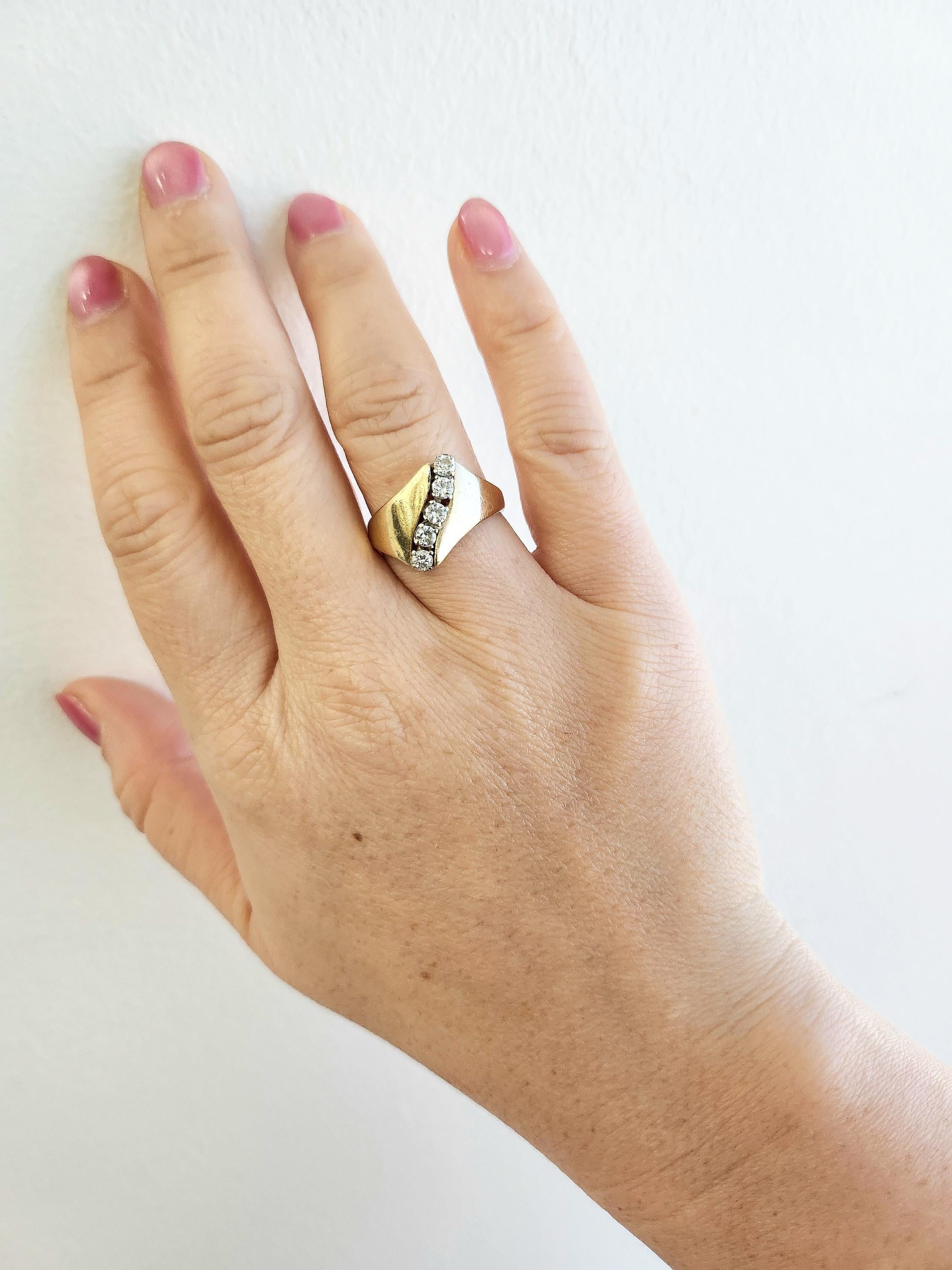 Wickedly Cool 14K Yellow Gold Wave Diamond Ring!

This is a striking and sculptural wave diamond ring crafted in solid 14K yellow gold. Its organic, freeform design flows beautifully across the finger, creating a bold yet elegant statement. Set with