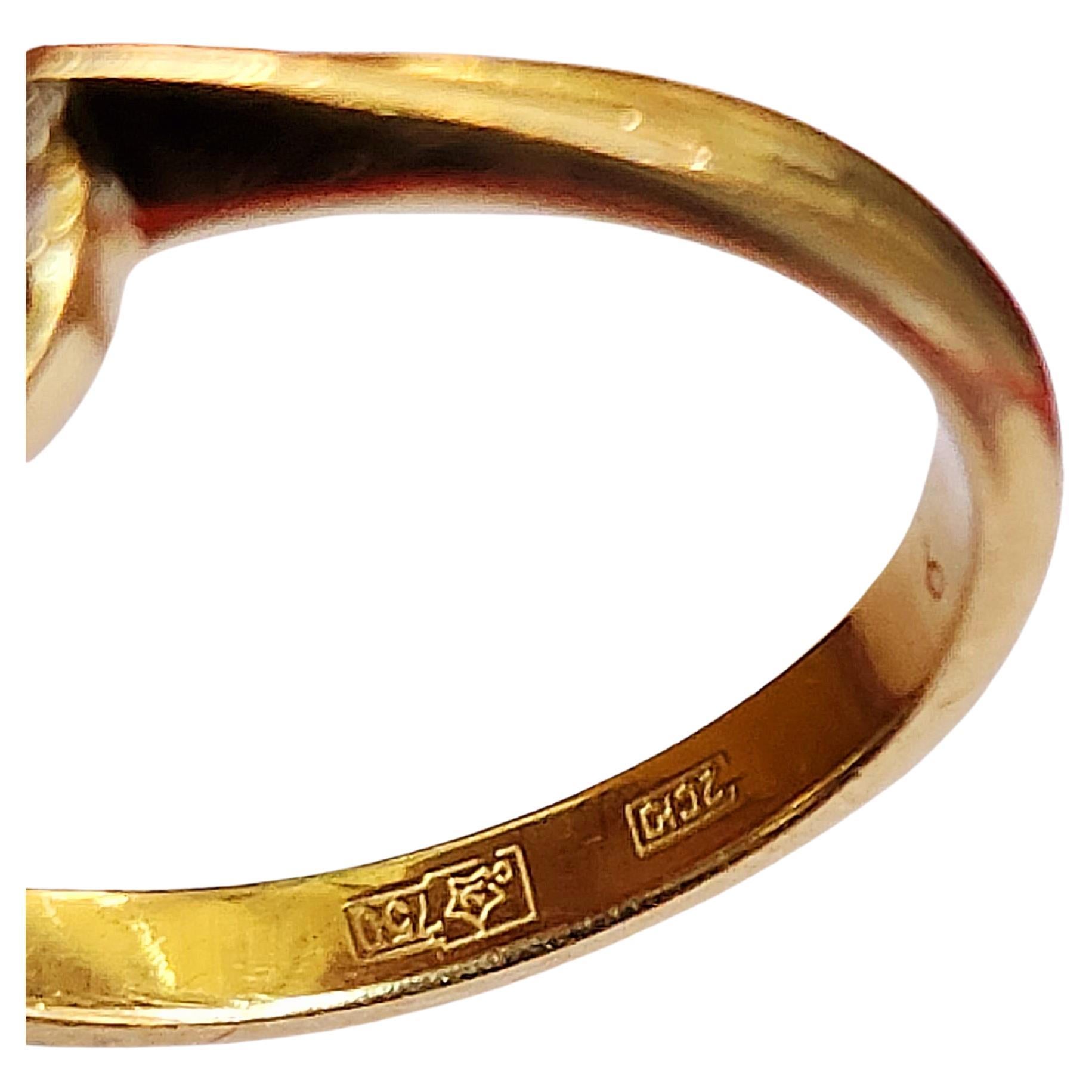 Vintage 0.50 Carats Solitaire Gold Ring For Sale 1
