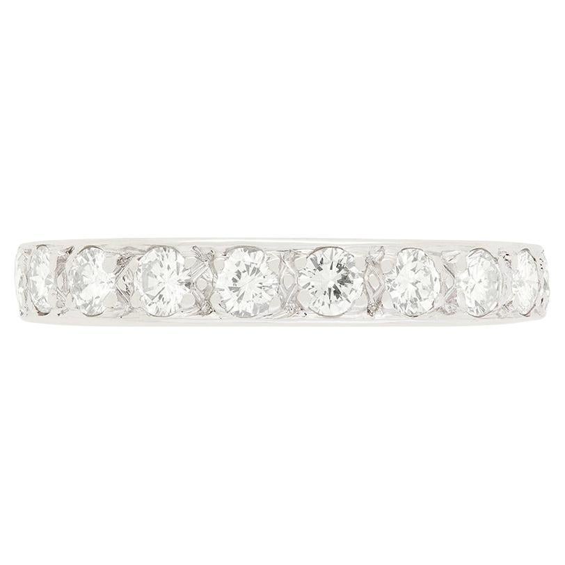 Vintage 0.50ct Diamond Half Eternity Band, c.1963