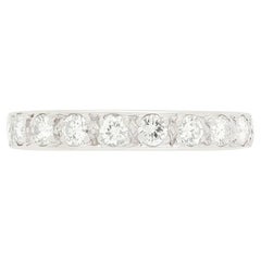 Fascia a mezza eternità con diamante d'epoca da 0,50 carati, C.C. 1963