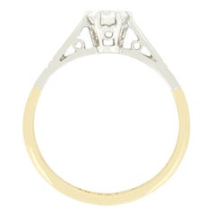 Vintage 0.50ct Diamond Solitaire Ring, hallmarked 1965