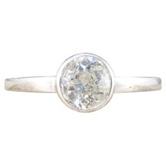 Vintage 0.50ct Old European Cut Diamond Ring in 14ct White Gold