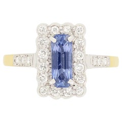 Vintage 0.50ct Sapphire and Diamond Cluster Ring, c.1964