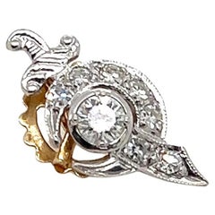 Vintage 0.51 tcw Diamond 14k White Gold Shriners Pin