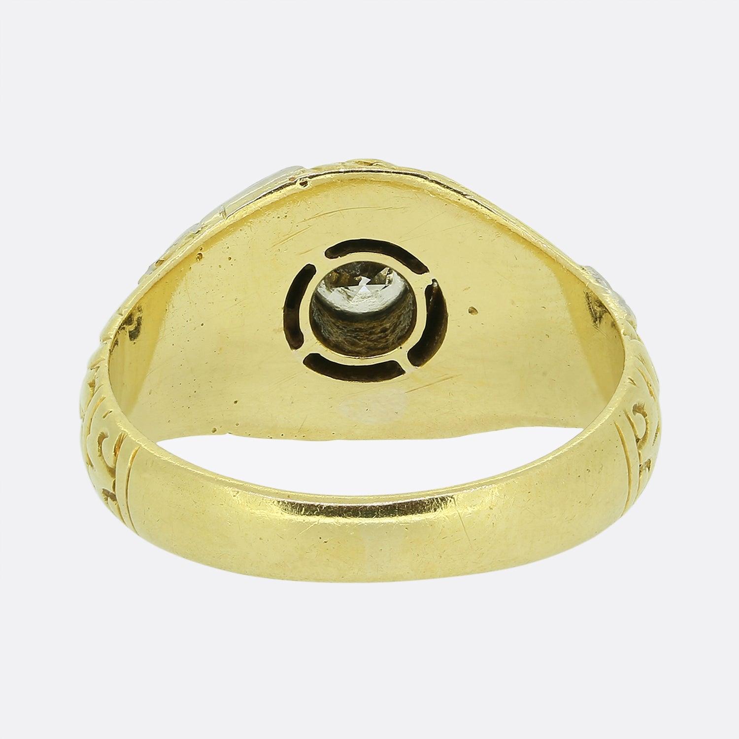 Vintage 0,55 Karat Diamant Single Stone Ring im Zustand „Gut“ im Angebot in London, GB