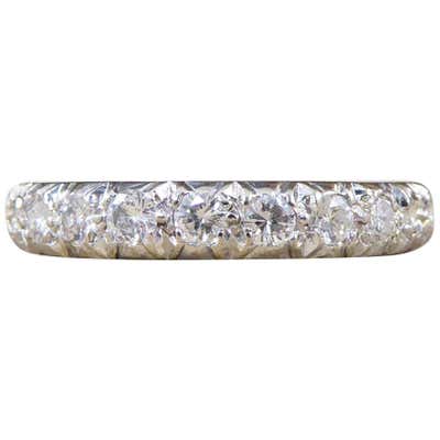 21 Diamond Full Eternity Band Engagement Everyday Ring in White Gold ...