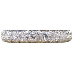 Vintage 0.55 Carat Half Eternity Diamond Ring in 18 Carat White Gold