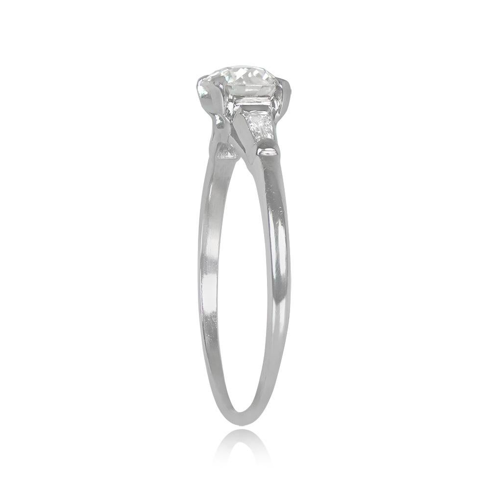 Retro Vintage 0.57ct Old European Cut Diamond Engagement Ring, VS1 Clarity, Platinum