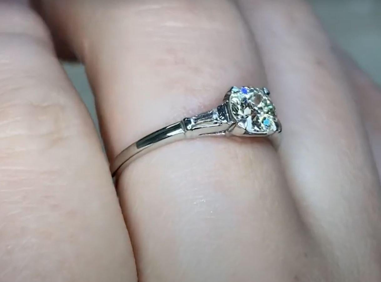 Vintage 0.57ct Old European Cut Diamond Engagement Ring, VS1 Clarity, Platinum 1