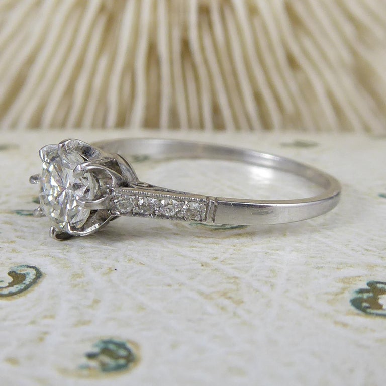 Vintage 0.60 Carat Brilliant Cut Diamond Solitaire Engagement Ring ...