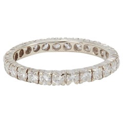 Vintage 0.60 Carat Diamond 14k White Gold Eternity Band