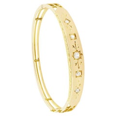 Vintage 0.60ct Diamond Victorian Style Bangle, c.1970s