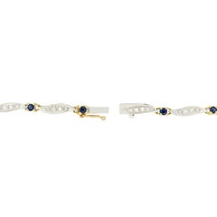 Vintage 0.60ct Sapphire and Diamond Bracelet, c.1970s