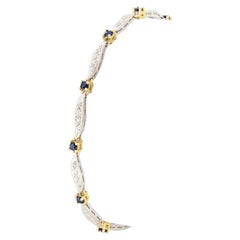 Vintage 0.60ct Sapphire and Diamond Bracelet, c.1970s