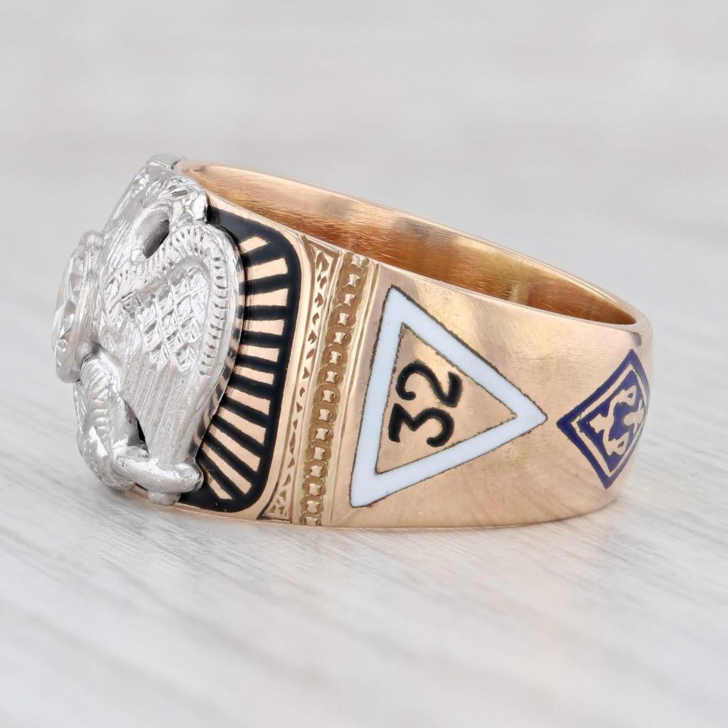 vintage 32nd degree masonic rings