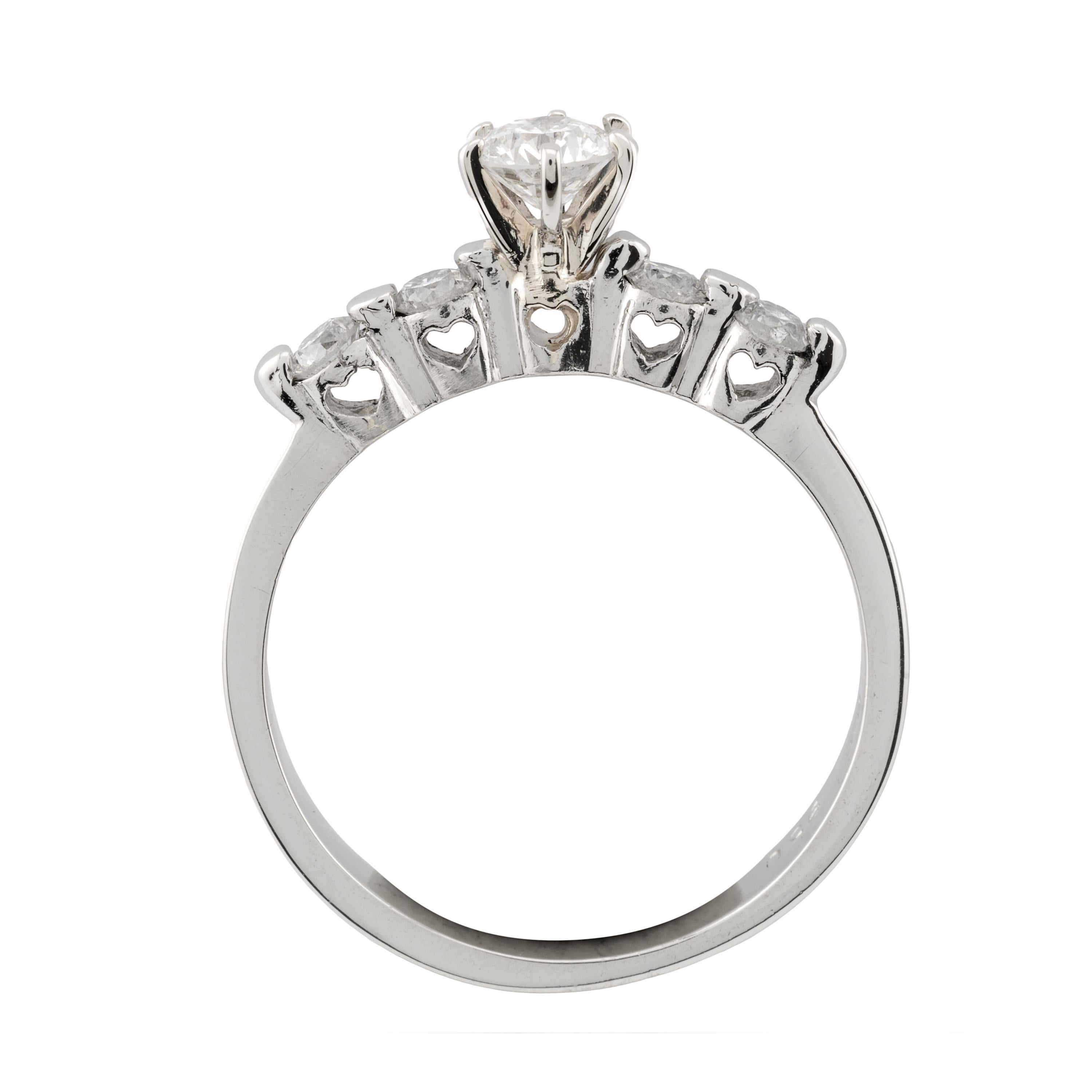 Women's Vintage 0.64ctw Diamond Engagement Ring in Platinum For Sale
