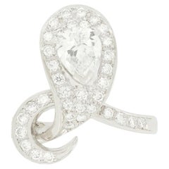 Vintage 0.65ct Diamond Snake Ring, c.1970s