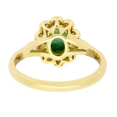 Vintage 0.65ct Emerald and Diamond Cluster Ring, c.1989
