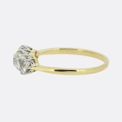 Vintage 0,66 Karat Diamantring mit drei Steinen
