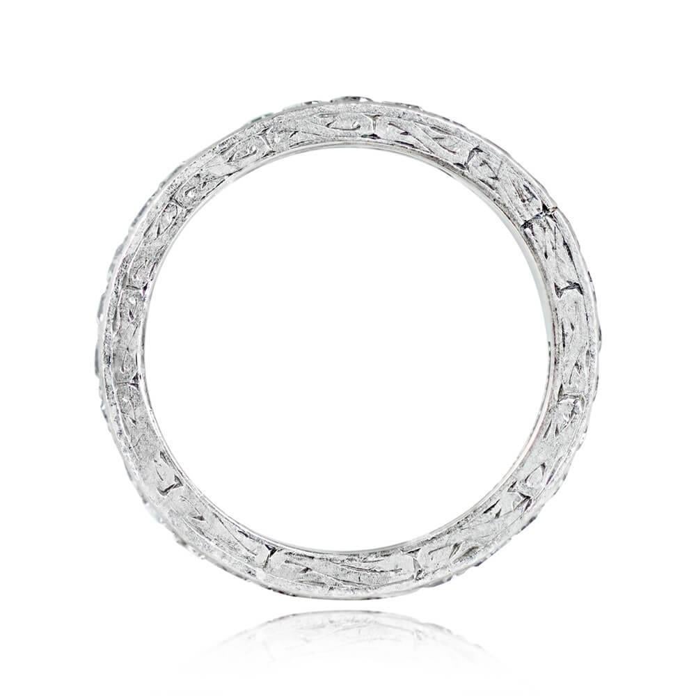 Eternity-Ring aus Platin mit 0,67 Karat Diamant im Einzelschliff, Vintage, um 1930 (Einfacher Schliff) im Angebot