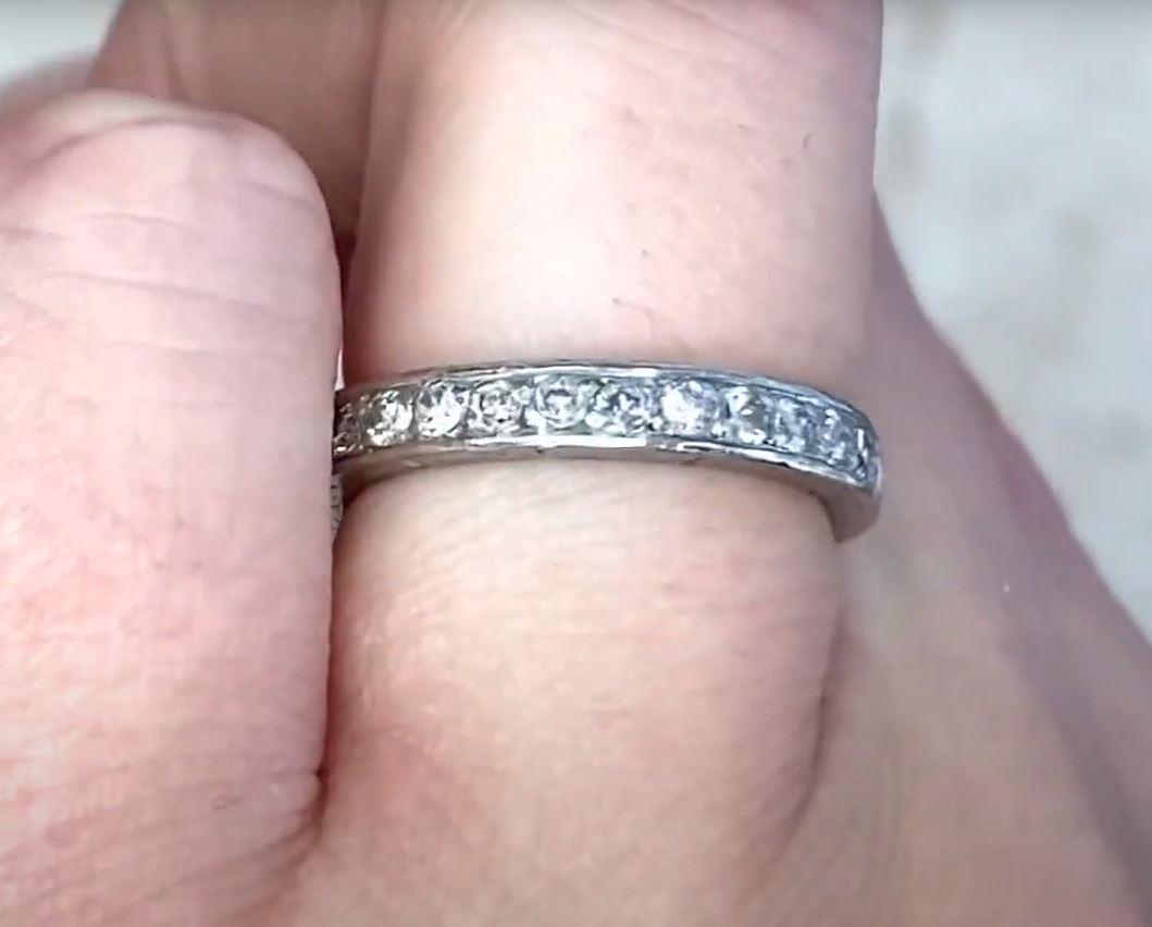 Eternity-Ring aus Platin mit 0,67 Karat Diamant im Einzelschliff, Vintage, um 1930 Damen im Angebot