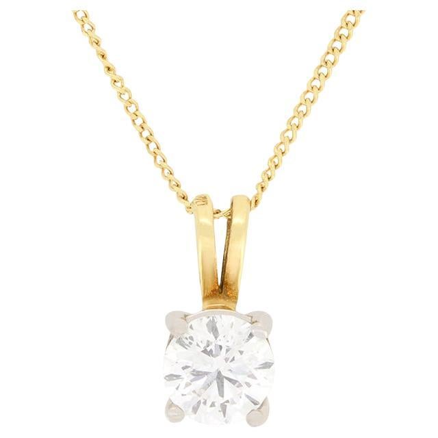 Vintage 0.68ct Diamond Pendant, c.1970s