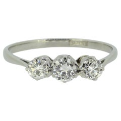 Vintage 0.70 Carat Diamond Three-Stone Ring