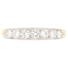 Vintage 0.70ct Diamond Half Eternity Ring, c.1960s