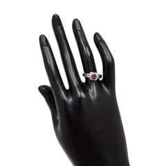 Vintage 0.70tcw Ruby & Diamond Floral Ring 14k White Gold
