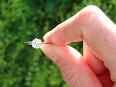 Vintage 0.72 Carat Diamond Solitaire Engagement Ring in 18k White Gold