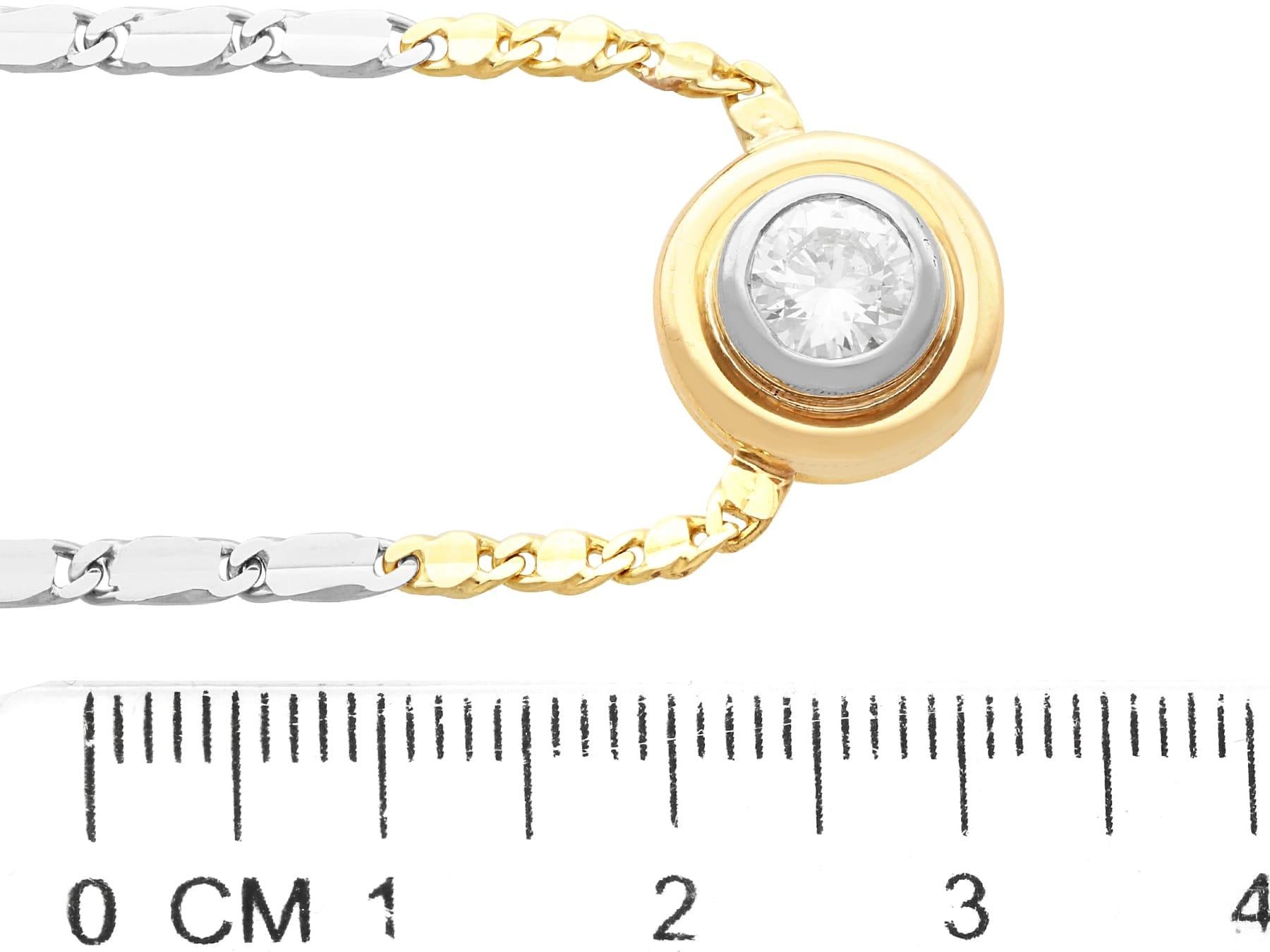 Vintage 0.72 Carat Diamond and 18k Gold Pendant For Sale 1