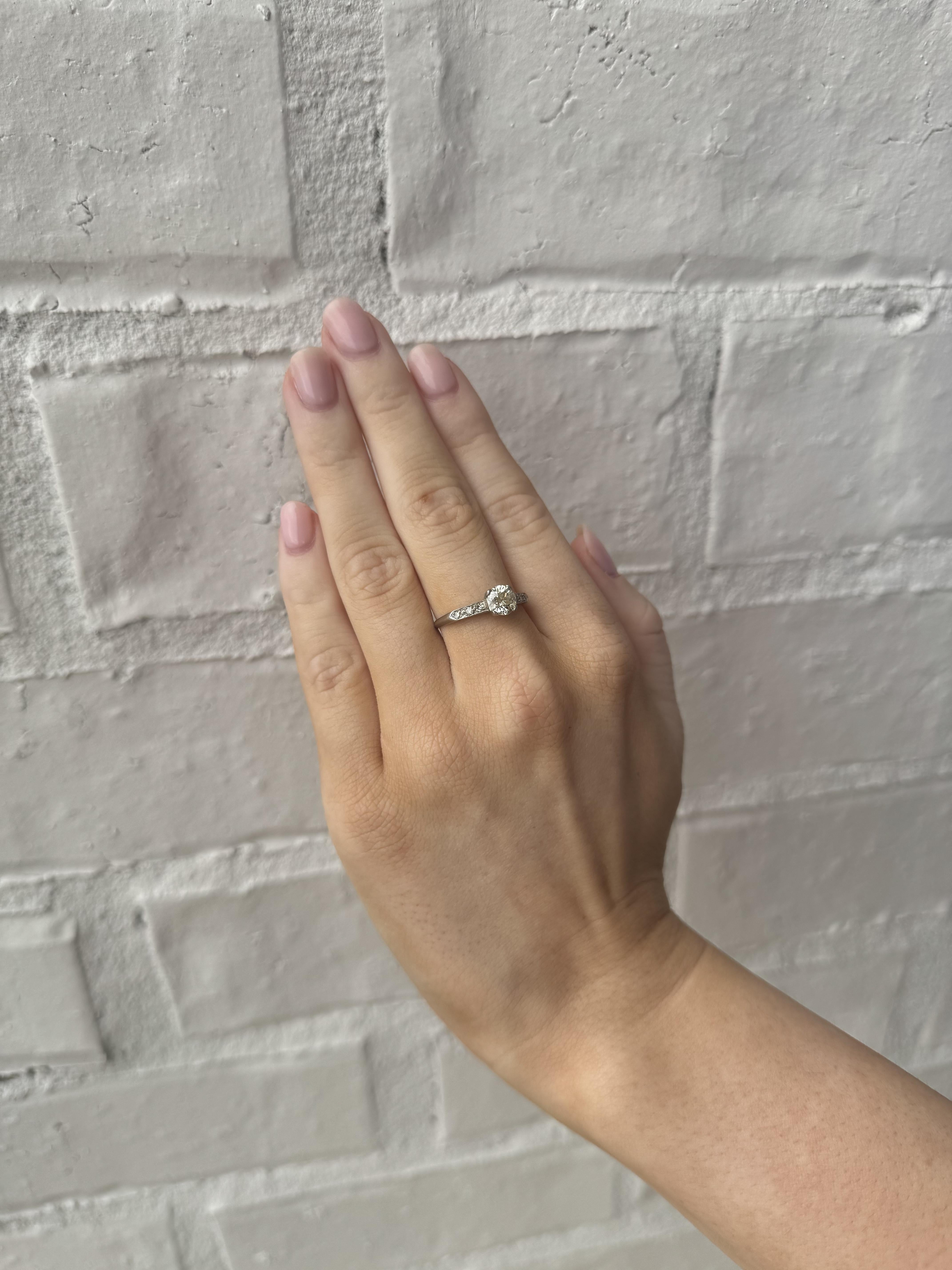Vintage 0,75 Karat Old European Cut Diamant Verlobungsring im Zustand „Gut“ im Angebot in Montgomery, AL