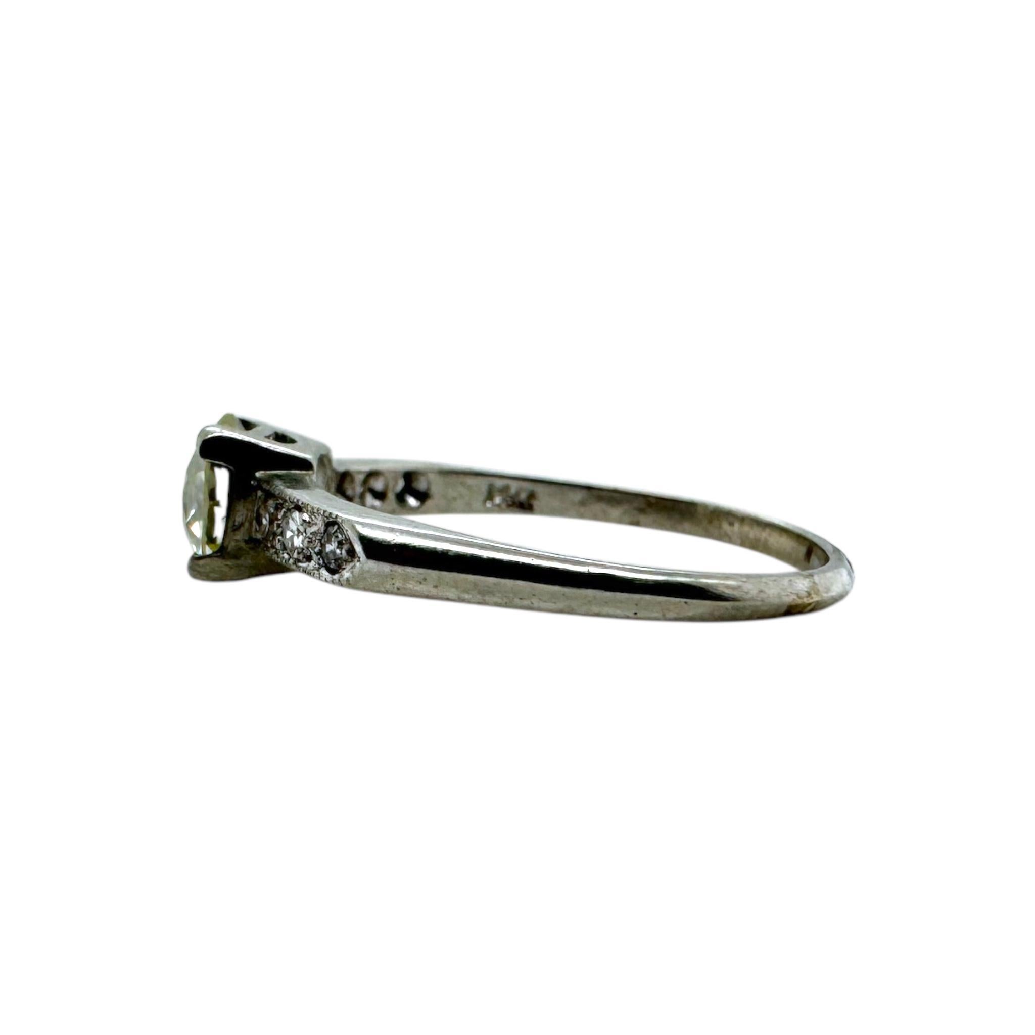 Vintage 0,75 Karat Old European Cut Diamant Verlobungsring im Angebot 4