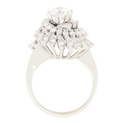 Vintage 0.75ct Diamond Twirl Cluster ring, c.1977