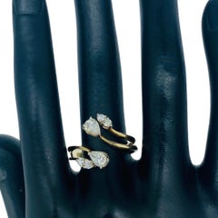 Vintage 0.75tcw Pear Shape and Round Diamonds Ring 14k Gold